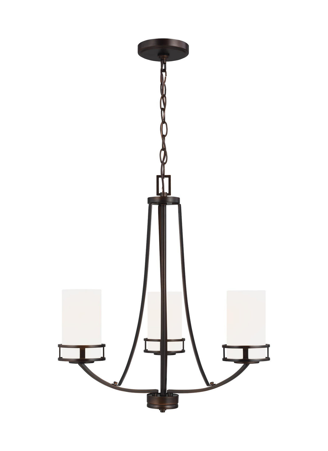Generation Lighting Canada - 3121603EN3-710 - Three Light Chandelier - Robie - Bronze