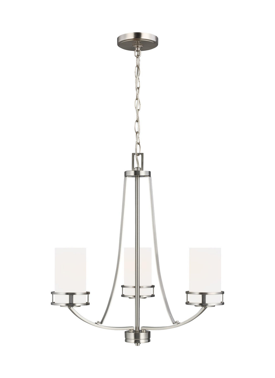 Generation Lighting Canada - 3121603EN3-962 - Three Light Chandelier - Robie - Brushed Nickel