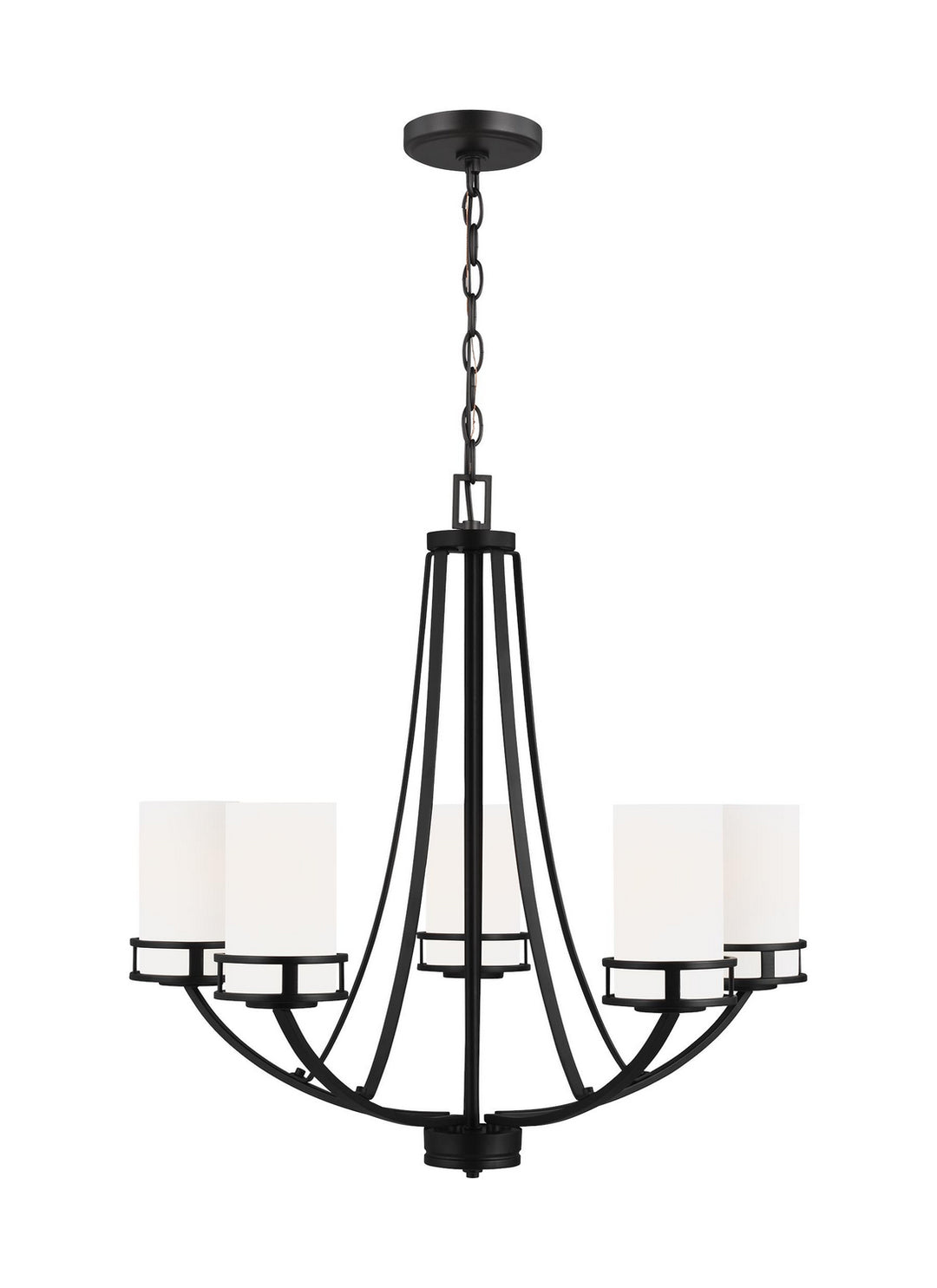 Generation Lighting Canada - 3121605EN3-112 - Five Light Chandelier - Robie - Midnight Black