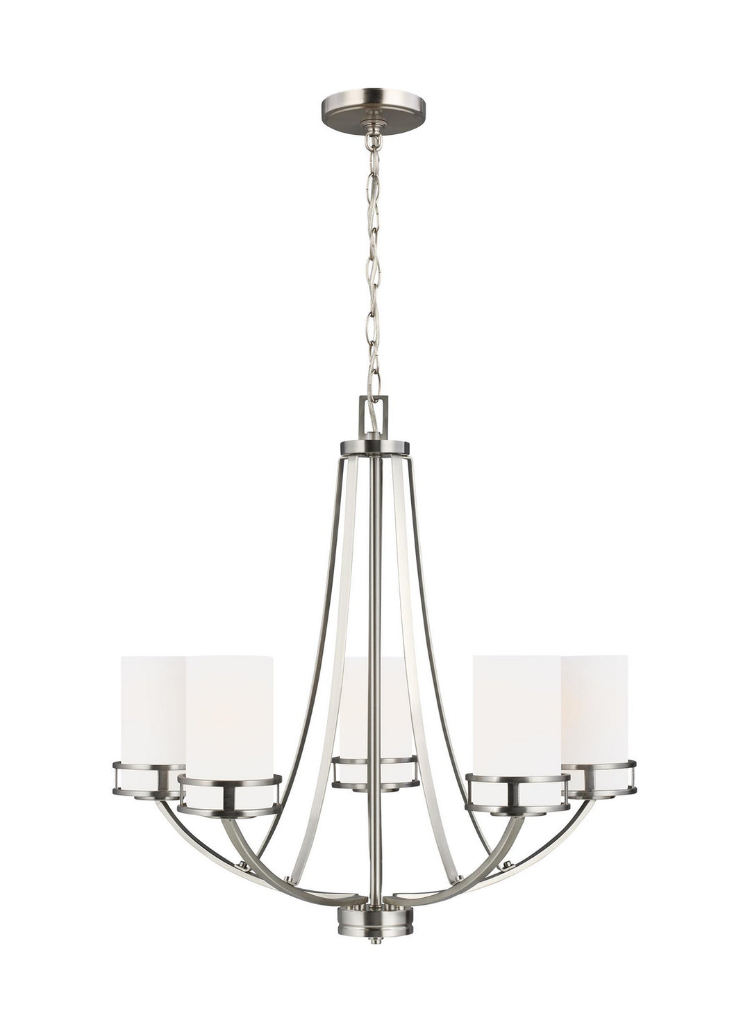 Generation Lighting Canada - 3121605EN3-962 - Five Light Chandelier - Robie - Brushed Nickel