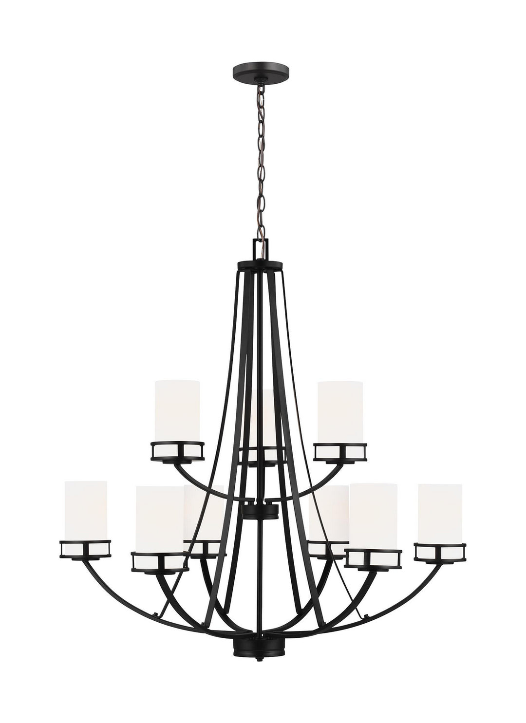 Generation Lighting Canada - 3121609EN3-112 - Nine Light Chandelier - Robie - Midnight Black