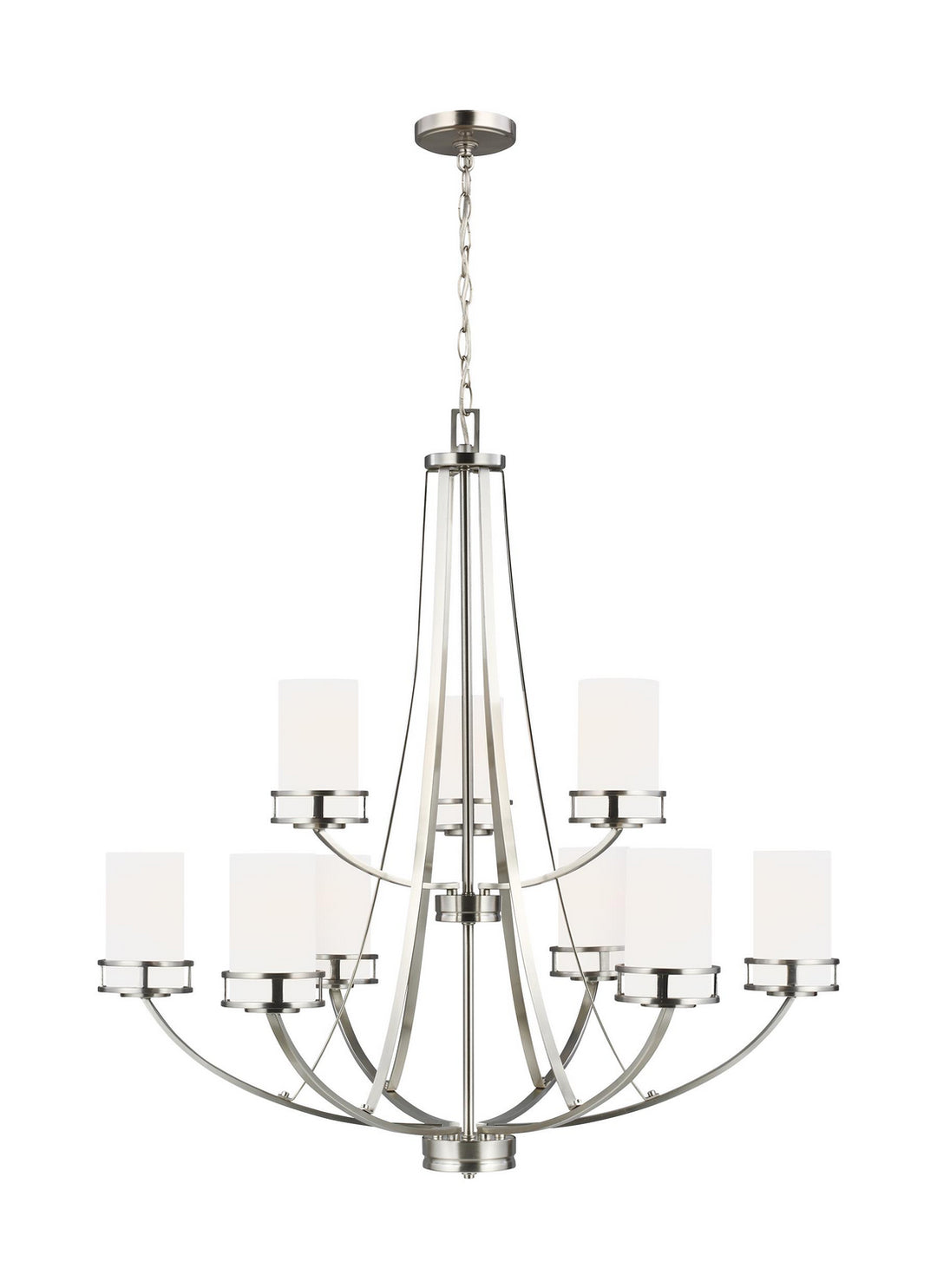 Generation Lighting Canada - 3121609EN3-962 - Nine Light Chandelier - Robie - Brushed Nickel
