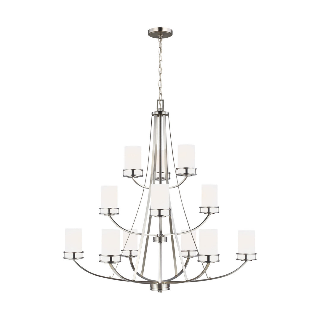 Generation Lighting Canada - 3121612-962 - 12 Light Chandelier - Robie - Brushed Nickel