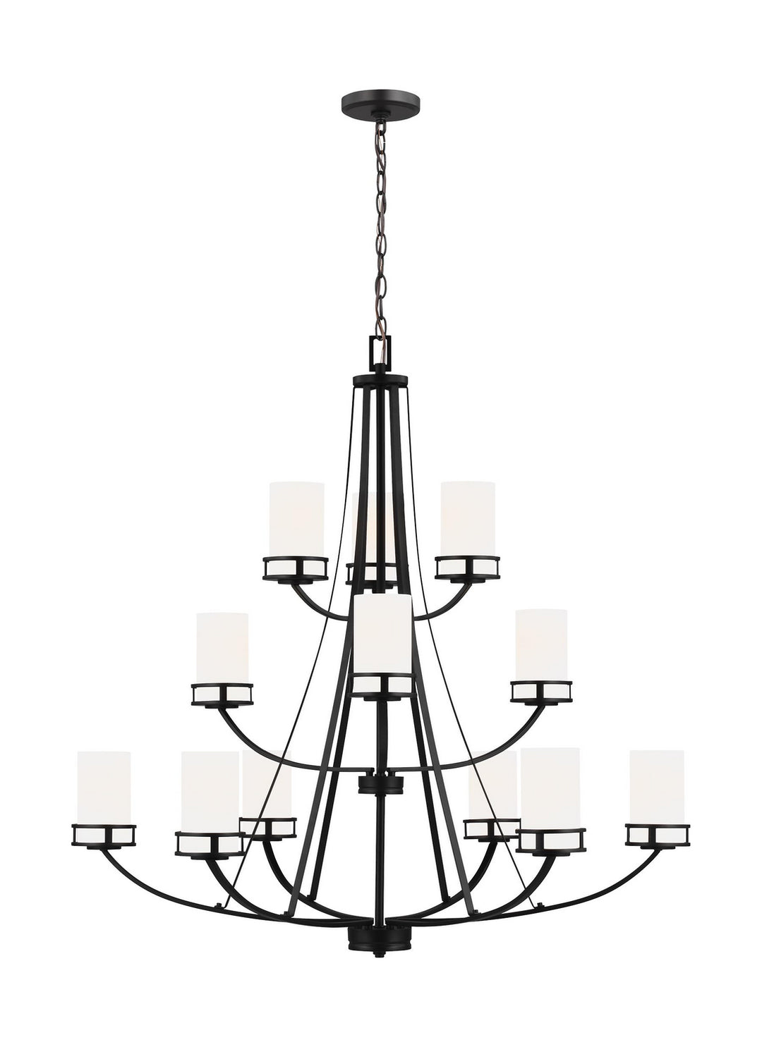 Generation Lighting Canada - 3121612EN3-112 - 12 Light Chandelier - Robie - Midnight Black