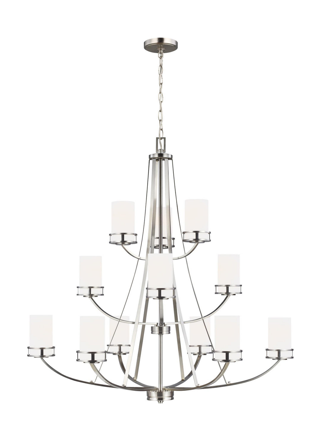 Generation Lighting Canada - 3121612EN3-962 - 12 Light Chandelier - Robie - Brushed Nickel