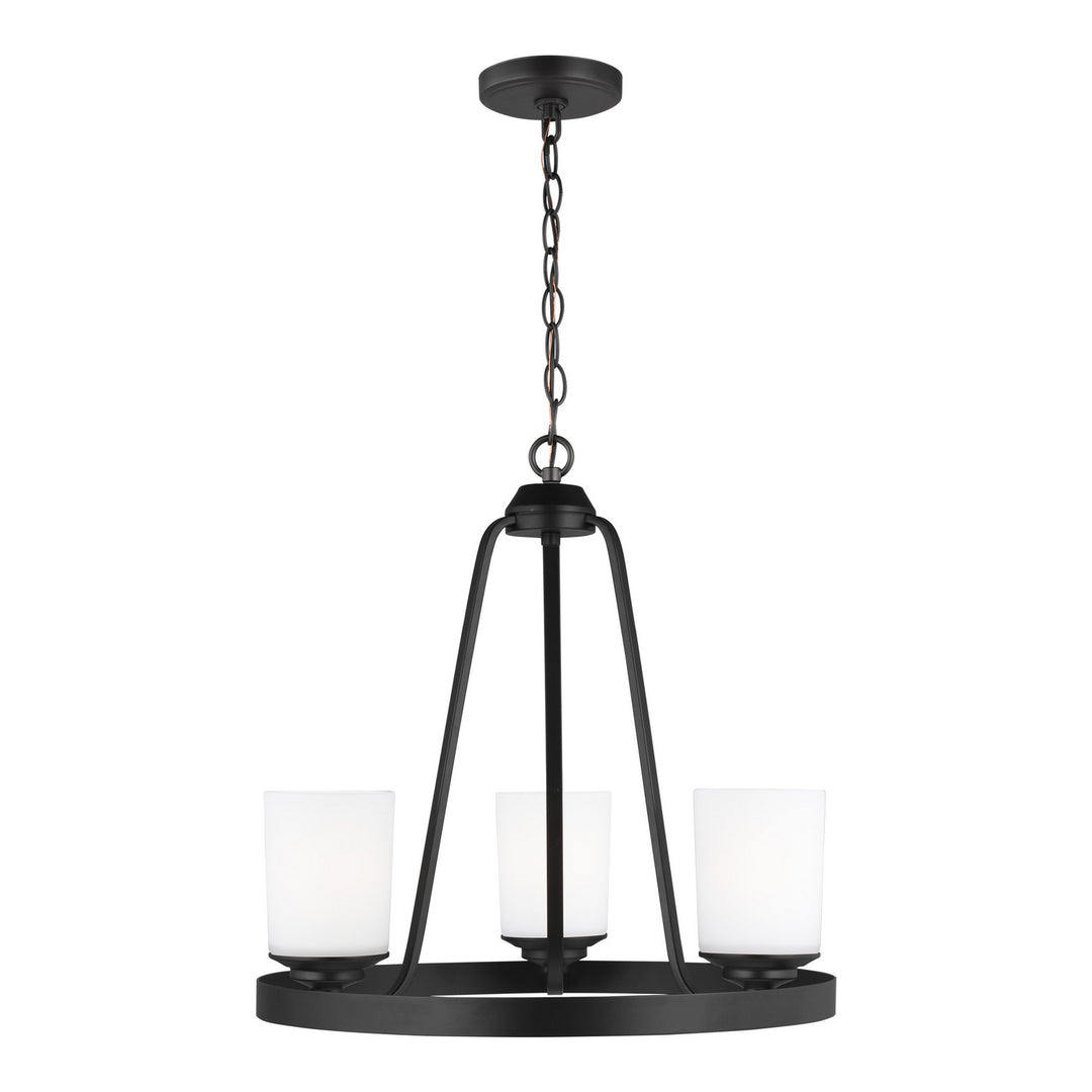 Generation Lighting Canada - 3130703-112 - Three Light Chandelier - Kemal - Midnight Black