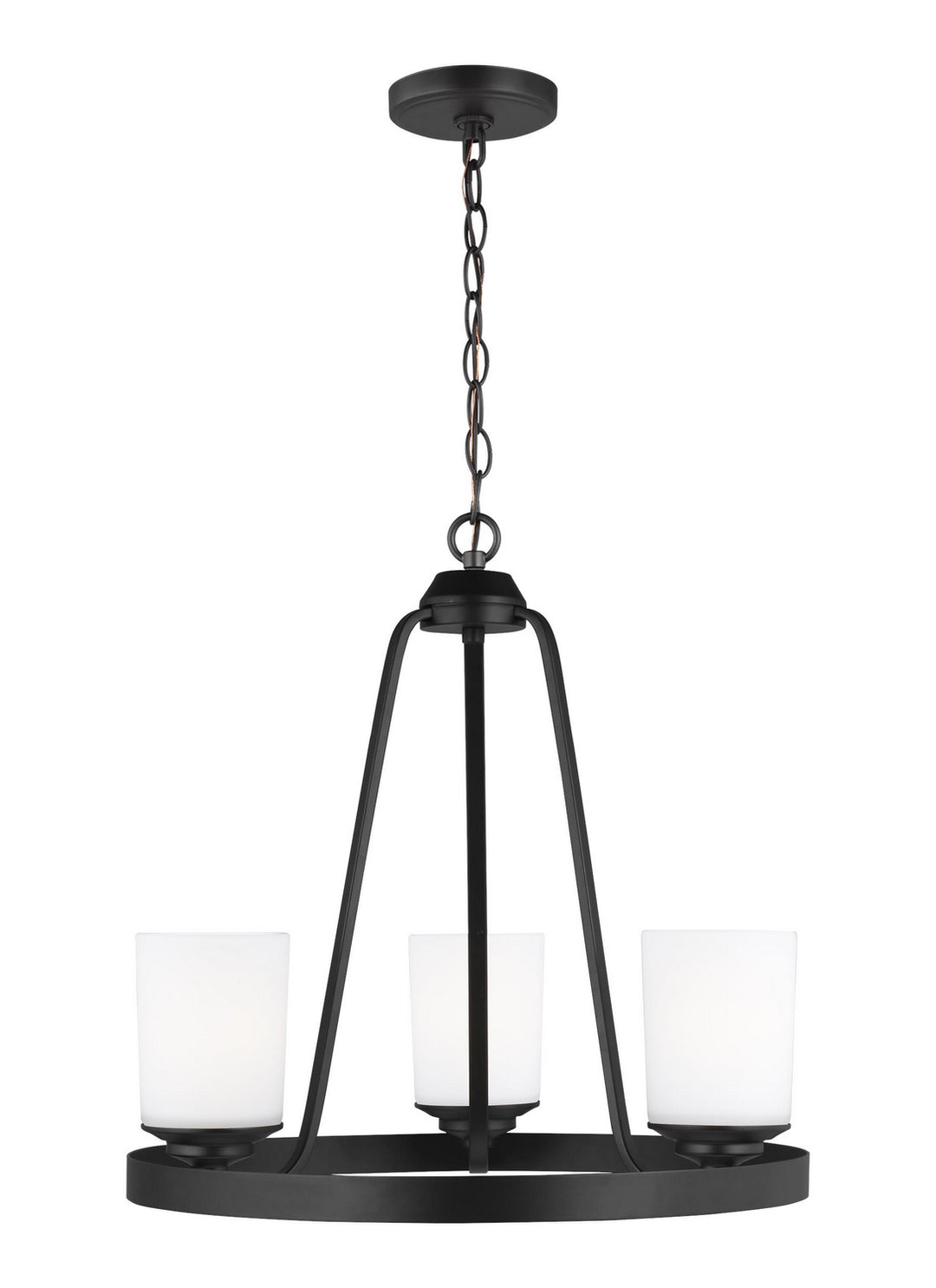 Generation Lighting Canada - 3130703EN3-112 - Three Light Chandelier - Kemal - Midnight Black