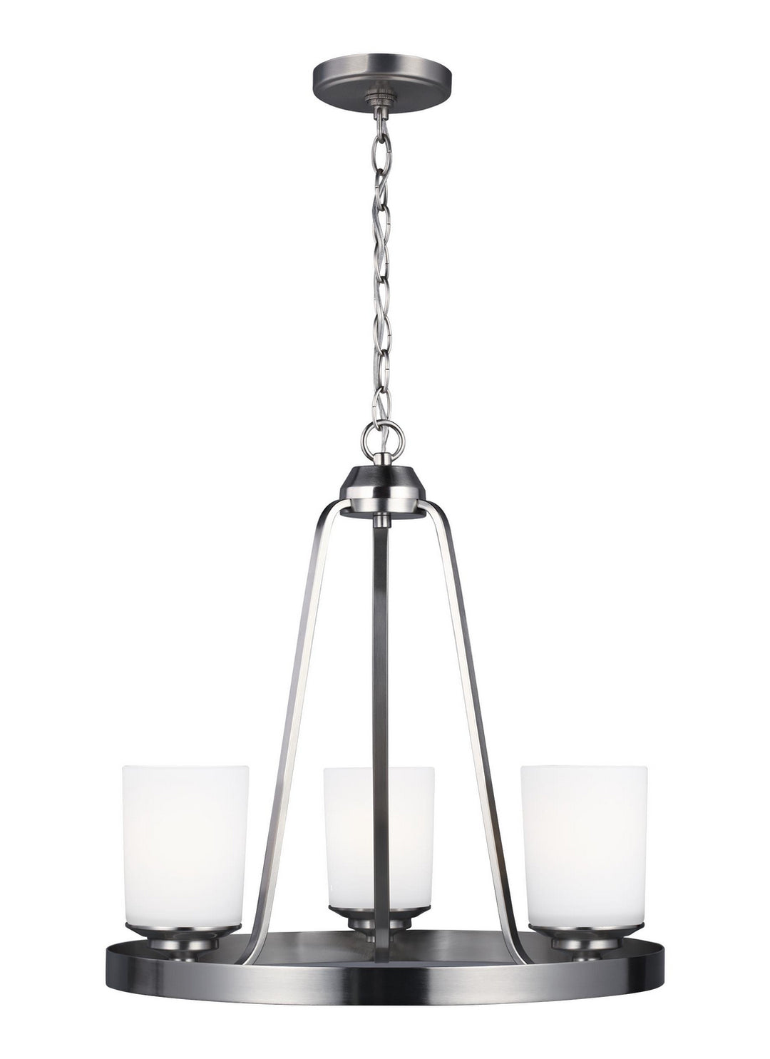 Generation Lighting Canada - 3130703EN3-962 - Three Light Chandelier - Kemal - Brushed Nickel