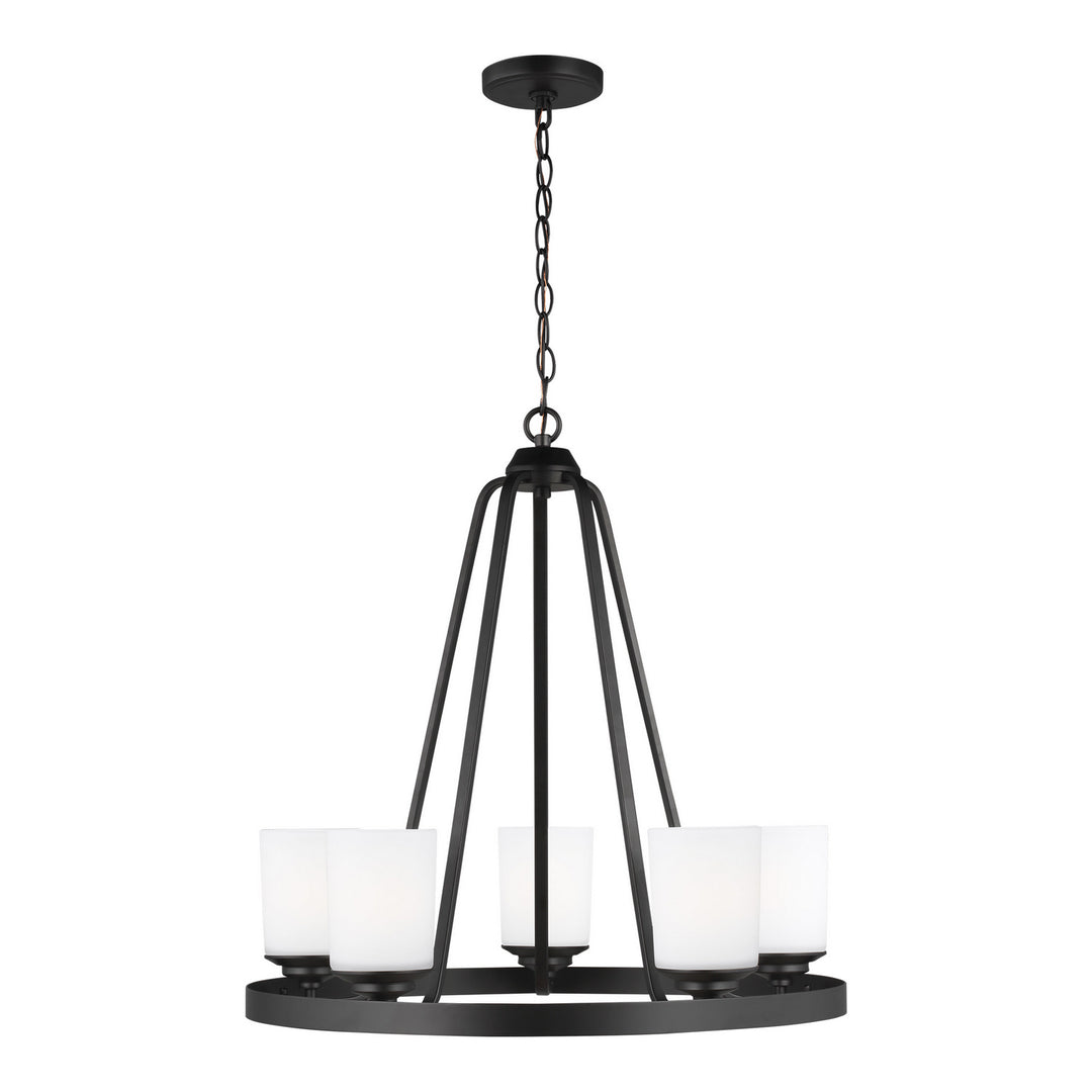Generation Lighting Canada - 3130705-112 - Five Light Chandelier - Kemal - Midnight Black
