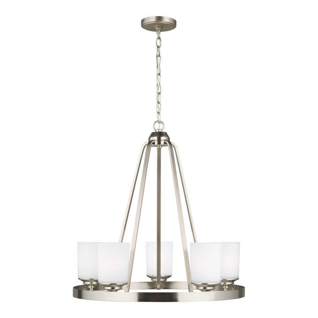 Generation Lighting Canada - 3130705-962 - Five Light Chandelier - Kemal - Brushed Nickel