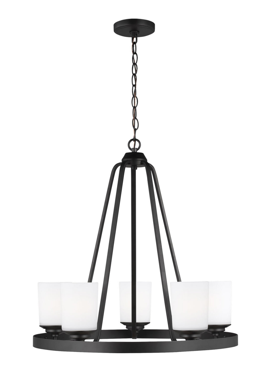 Generation Lighting Canada - 3130705EN3-112 - Five Light Chandelier - Kemal - Midnight Black