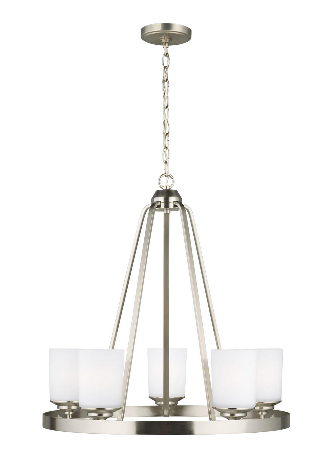 Generation Lighting Canada - 3130705EN3-962 - Five Light Chandelier - Kemal - Brushed Nickel