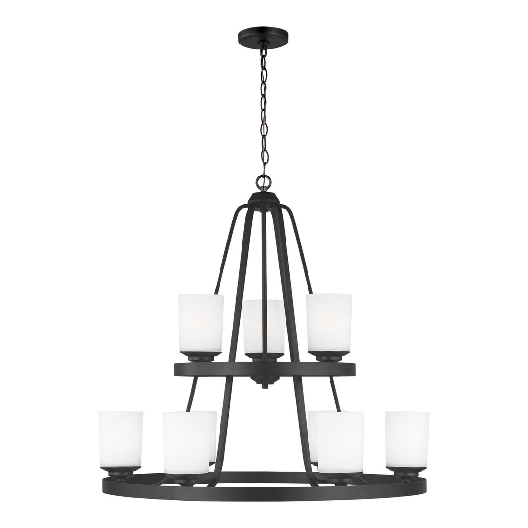 Generation Lighting Canada - 3130709-112 - Nine Light Chandelier - Kemal - Midnight Black