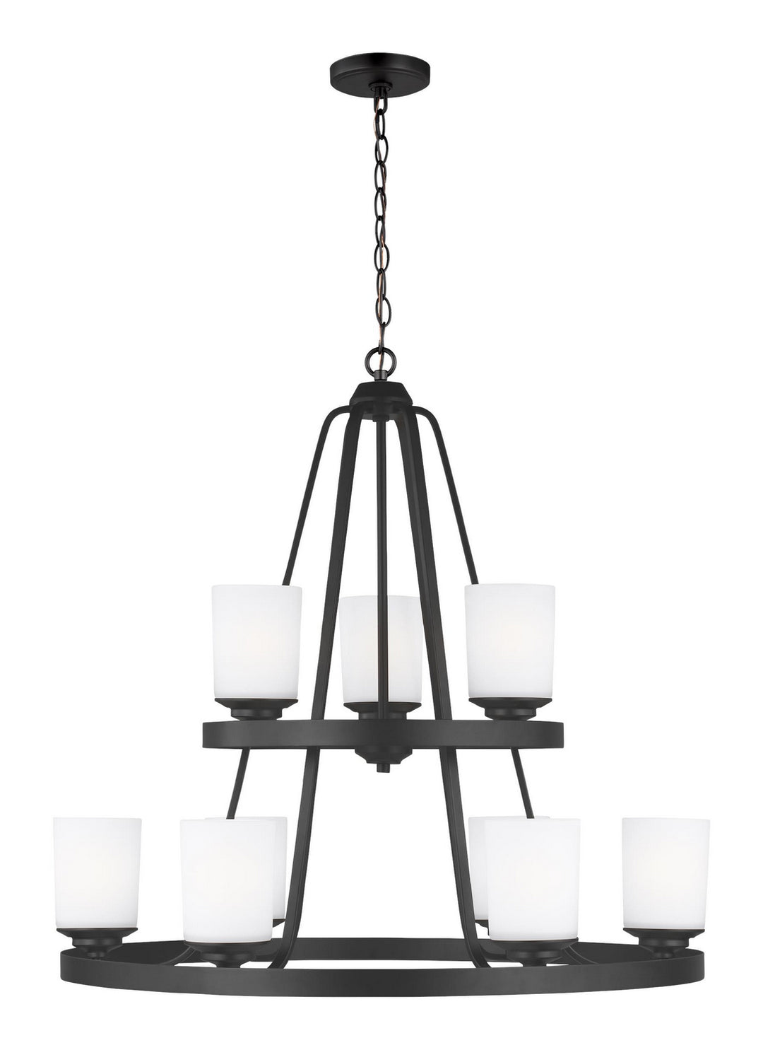 Generation Lighting Canada - 3130709EN3-112 - Nine Light Chandelier - Kemal - Midnight Black