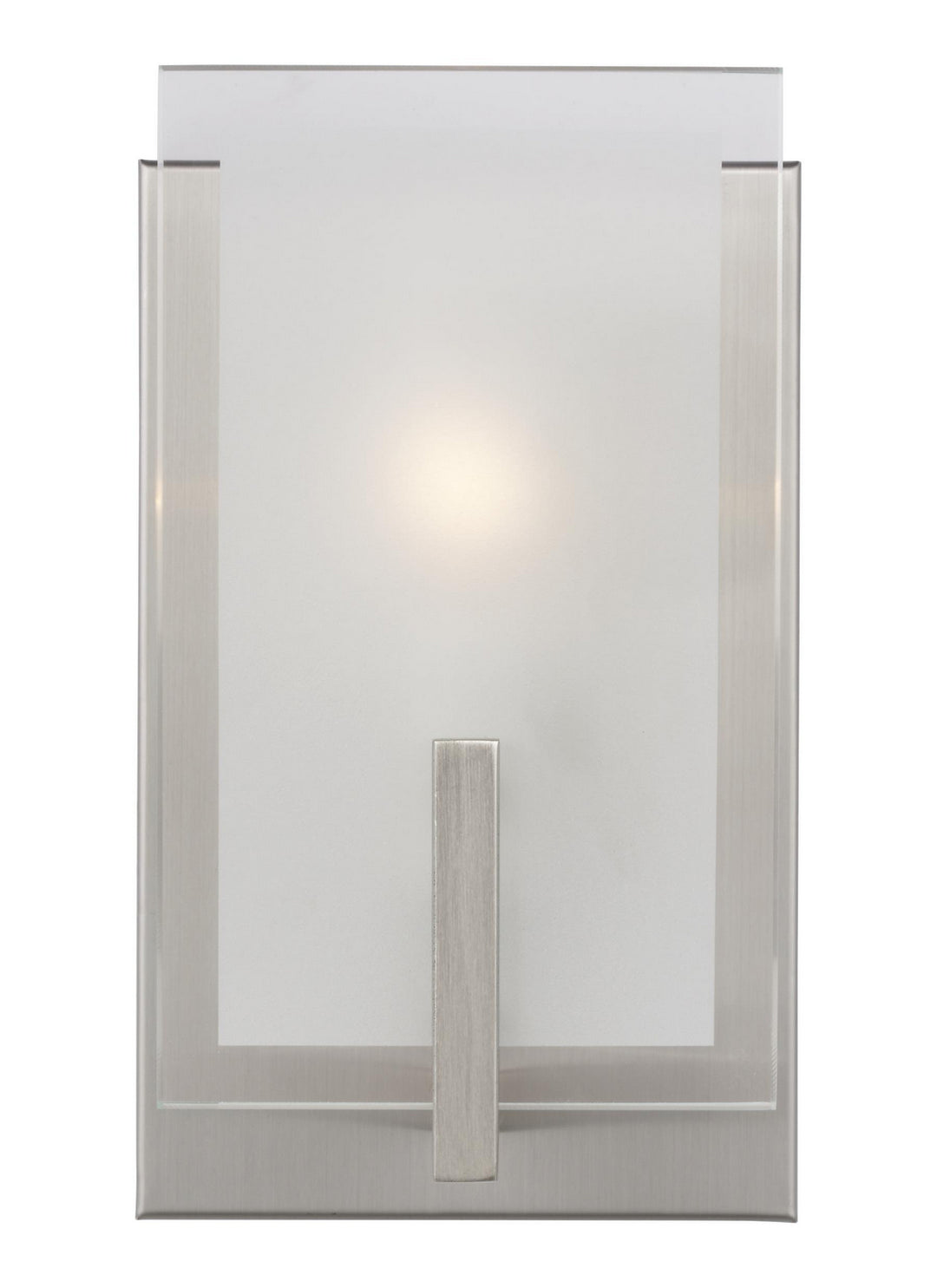 Syll One Light Wall / Bath Sconce in Brushed Nickel - available from The Lighting Shoppe, trusted by Canadian homeowners