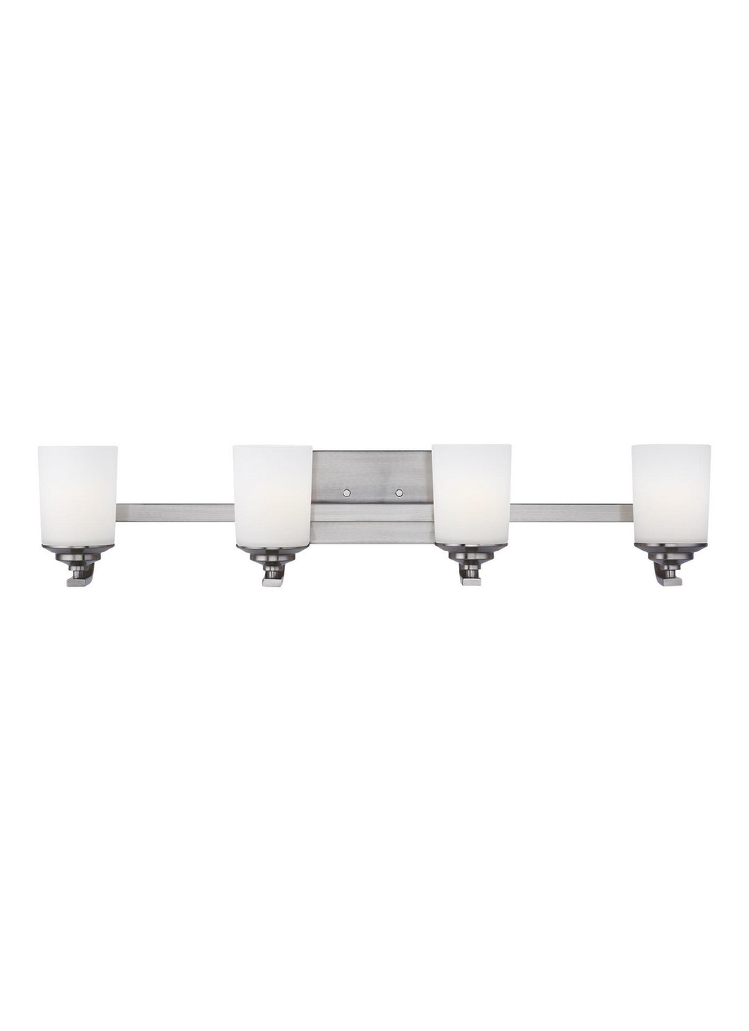 Kemal Four Light Wall / Bath in Brushed Nickel - available from The Lighting Shoppe, trusted by Canadian homeowners