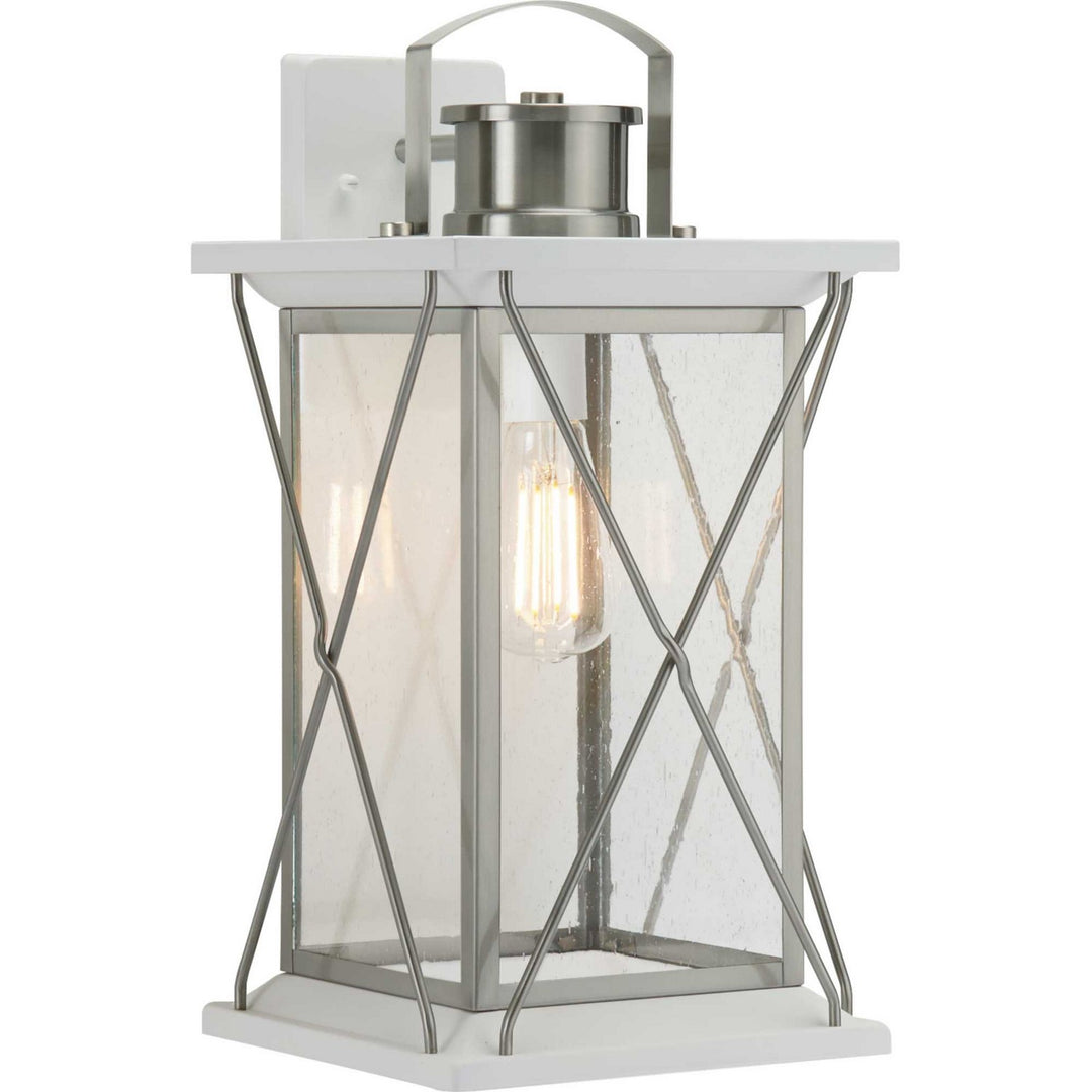 Barlowe One Light Wall Lantern in Stainless Steel - available from The Lighting Shoppe, trusted by Canadian homeowners