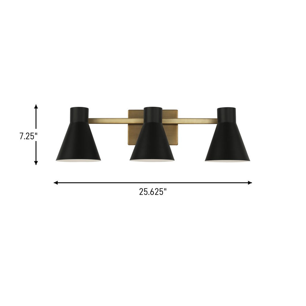 Generation Lighting Canada - 4441303-848 - Three Light Wall / Bath - Towner - Satin Brass