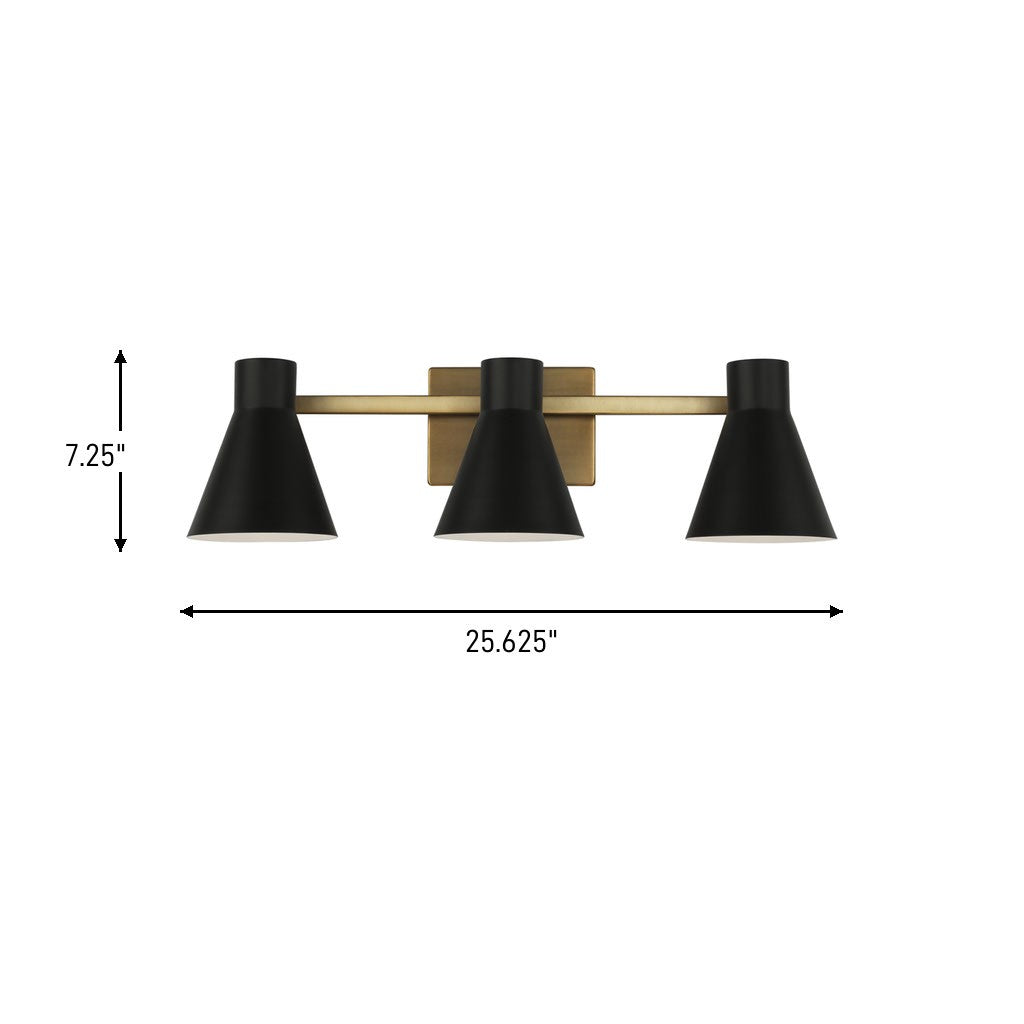 Generation Lighting Canada - 4441303-848 - Three Light Wall / Bath - Towner - Satin Brass