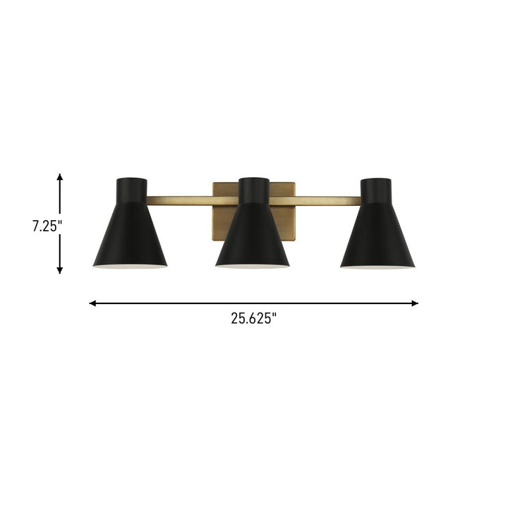 Generation Lighting Canada - 4441303-848 - Three Light Wall / Bath - Towner - Satin Brass