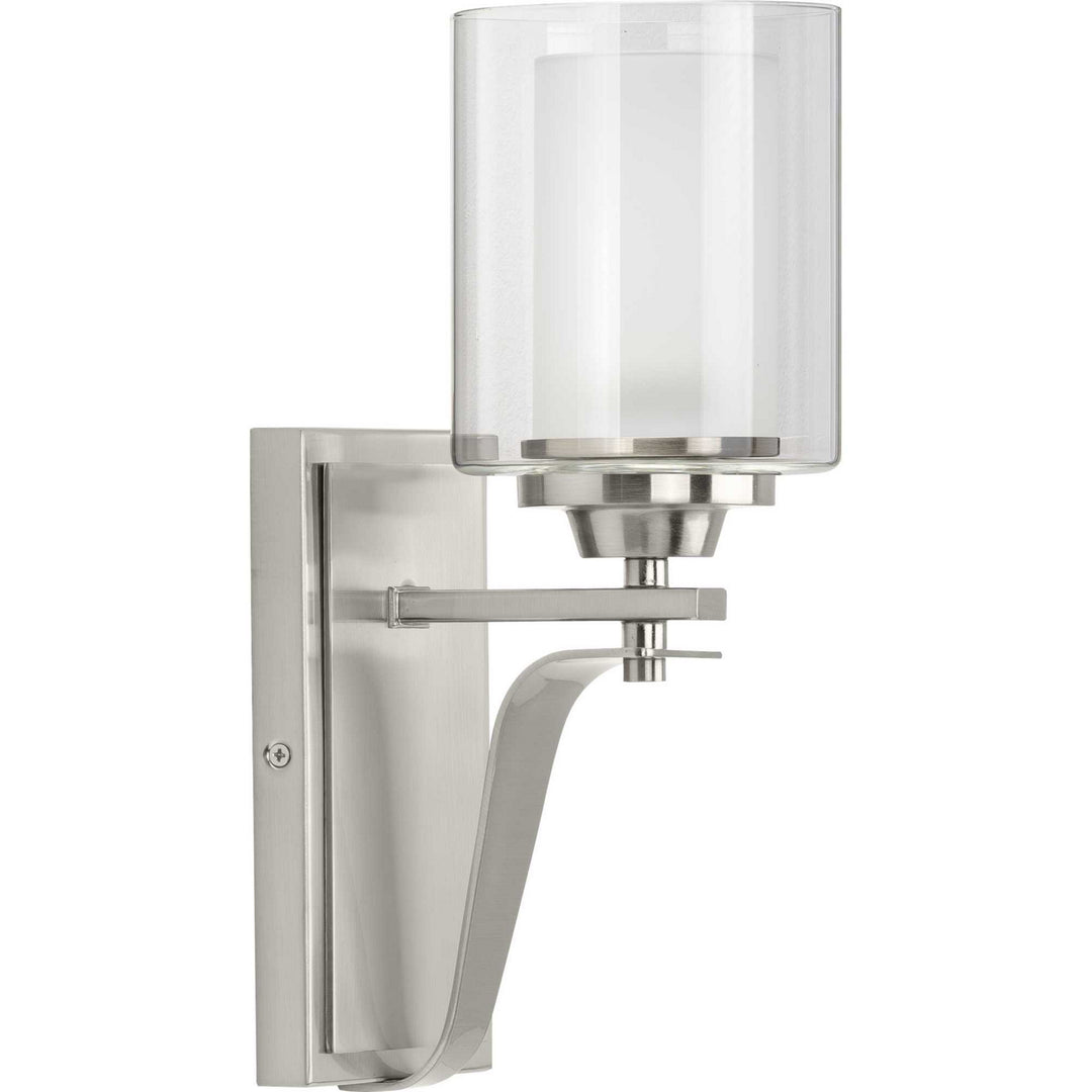 Kene One Light Wall Bracket in Brushed Nickel - available from The Lighting Shoppe, trusted by Canadian homeowners