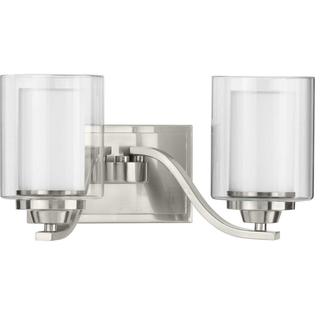 Kene Two Light Bath in Brushed Nickel - available from The Lighting Shoppe, trusted by Canadian homeowners