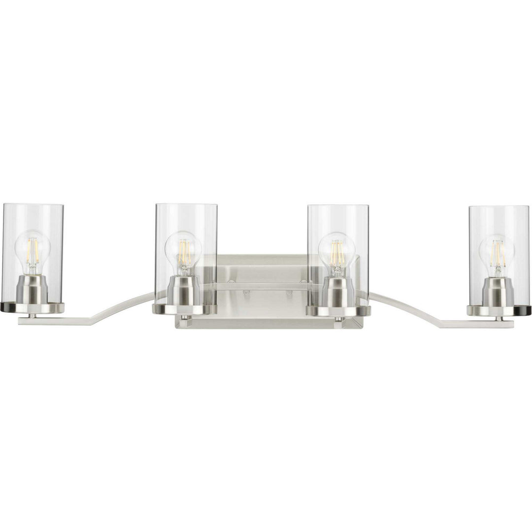 Lassiter Four Light Bath in Brushed Nickel - available from The Lighting Shoppe, trusted by Canadian homeowners