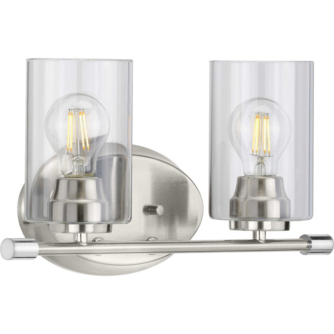 Riley Two Light Bath in Brushed Nickel - available from The Lighting Shoppe, trusted by Canadian homeowners