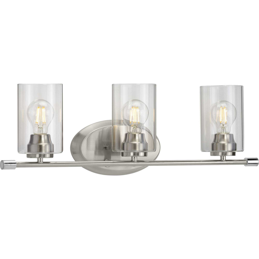 Riley Three Light Bath in Brushed Nickel - available from The Lighting Shoppe, trusted by Canadian homeowners