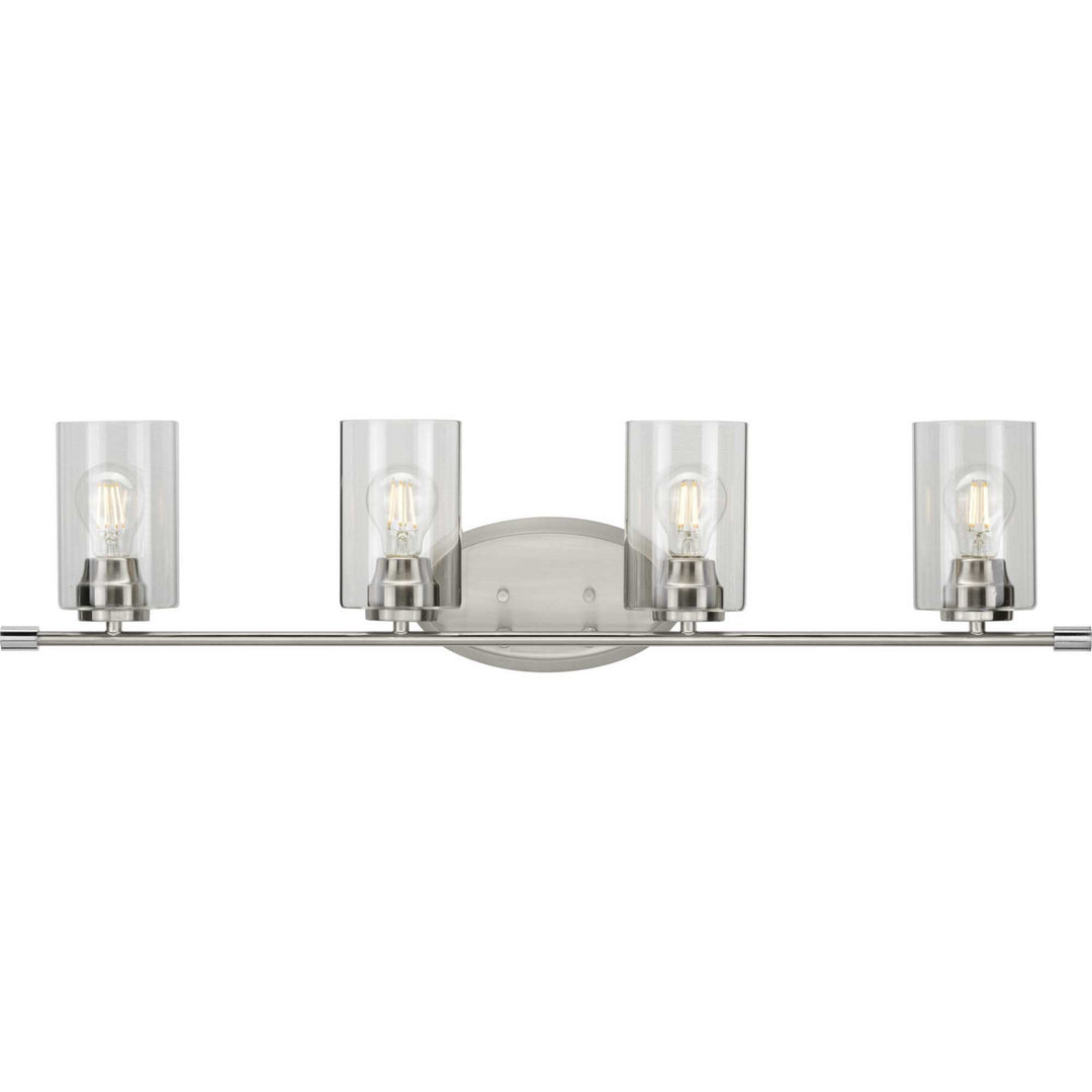 Riley Four Light Bath in Brushed Nickel - available from The Lighting Shoppe, trusted by Canadian homeowners