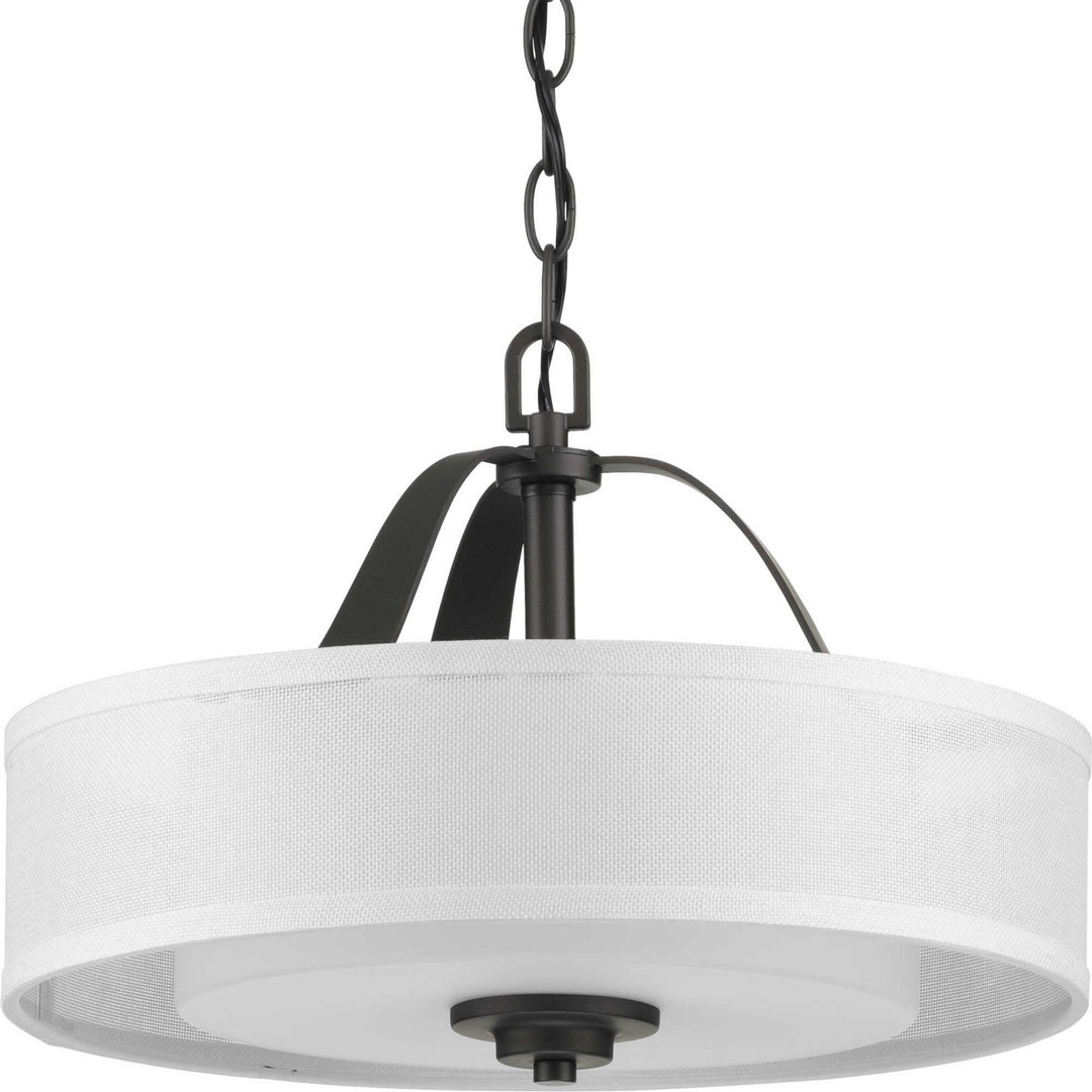 Progress Canada - P350098-143 - Two Light Semi Flush Convertible - Kene - Graphite