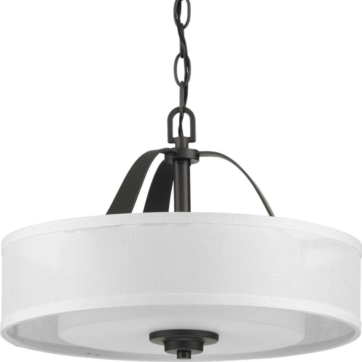 Progress Canada - P350098-143 - Two Light Semi Flush Convertible - Kene - Graphite