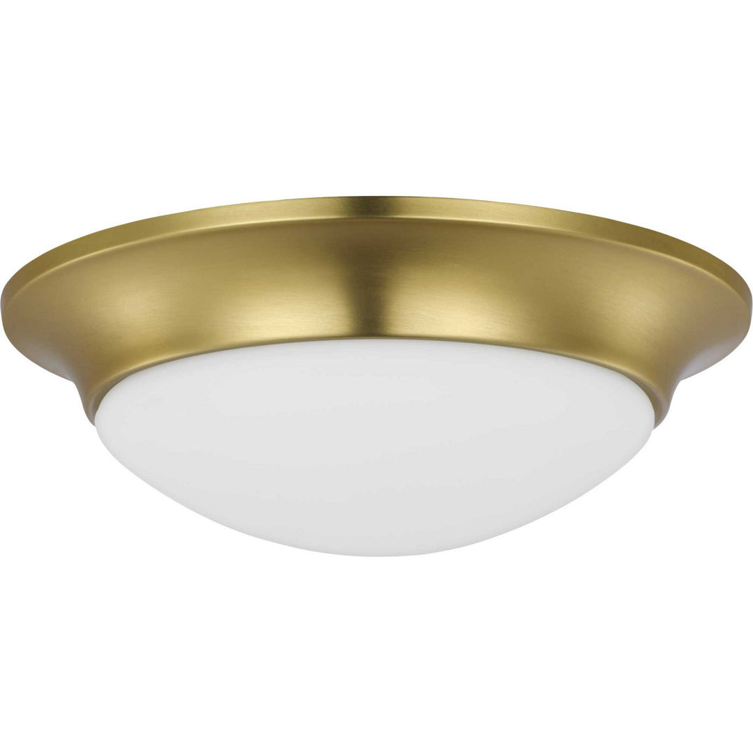 Progress Canada - P350146-012 - One Light Flush Mount - Etched Opal Dome - Satin Brass