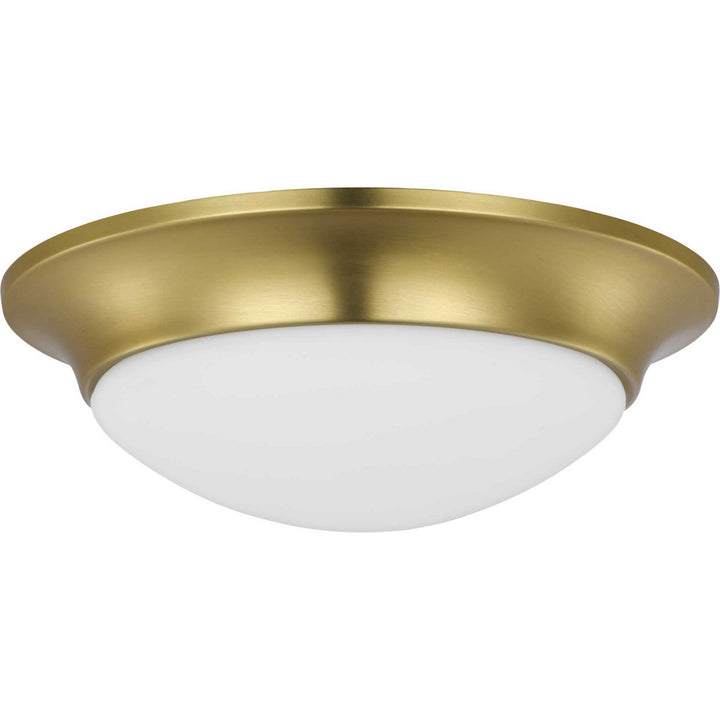 Progress Canada - P350146-012 - One Light Flush Mount - Etched Opal Dome - Satin Brass