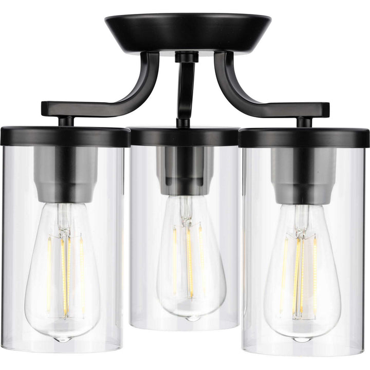 Progress Canada - P350149-031 - Three Light Semi Flush Mount - Lassiter - Black