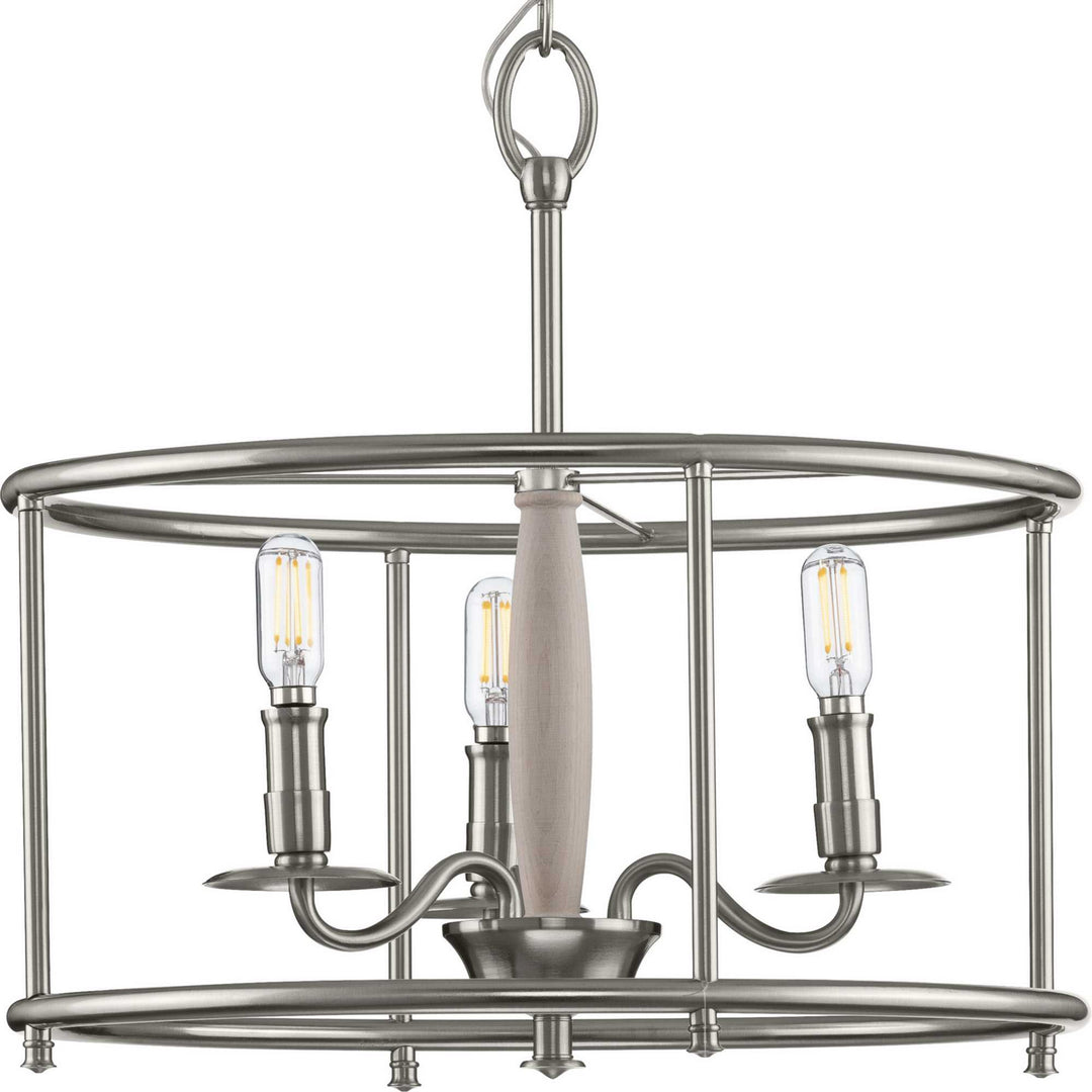 Progress Canada - P350150-009 - Three Light Semi Flush Convertible - Durrell - Brushed Nickel