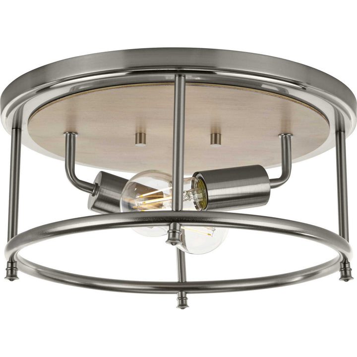 Progress Canada - P350151-009 - Two Light Flush Mount - Durrell - Brushed Nickel