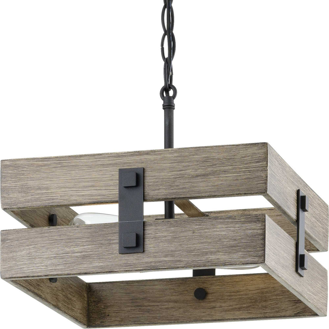 Hemsworth Two Light Semi Flush Mount in Black - available from The Lighting Shoppe, trusted by Canadian homeowners