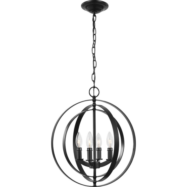 Progress Canada - P3827-31 - Four Light Pendant - Equinox - Black