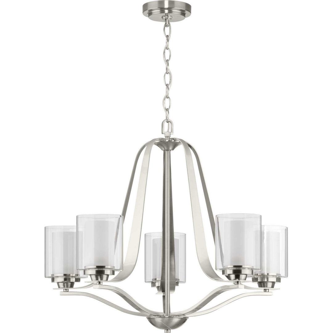 Progress Canada - P400095-009 - Five Light Chandelier - Kene - Brushed Nickel