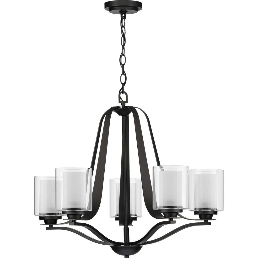 Progress Canada - P400095-143 - Five Light Chandelier - Kene - Graphite