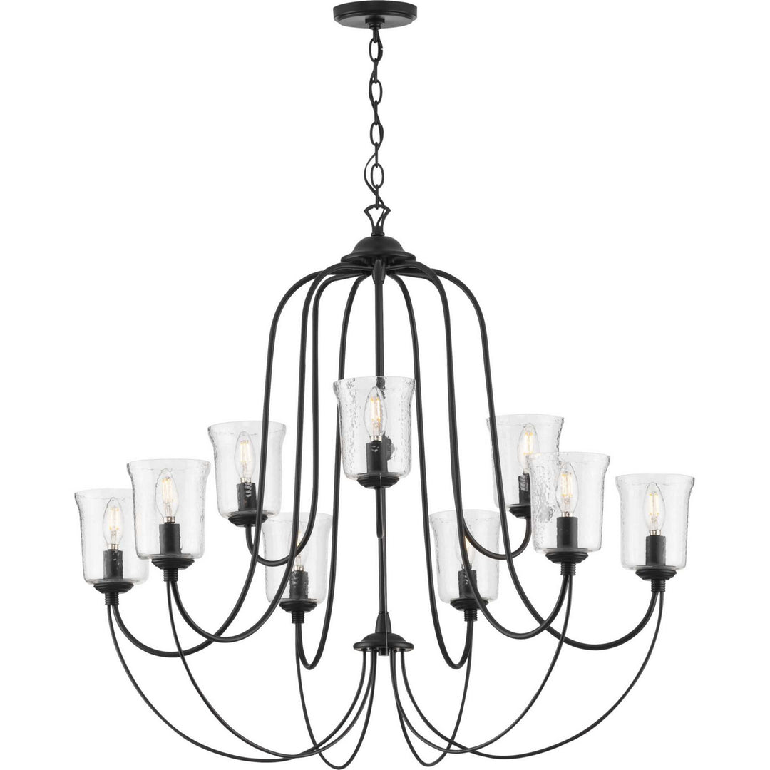 Progress Canada - P400196-031 - Nine Light Chandelier - Bowman - Black