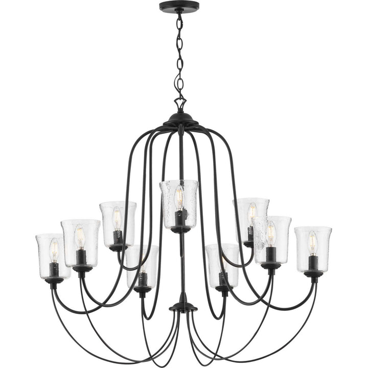 Progress Canada - P400196-031 - Nine Light Chandelier - Bowman - Black