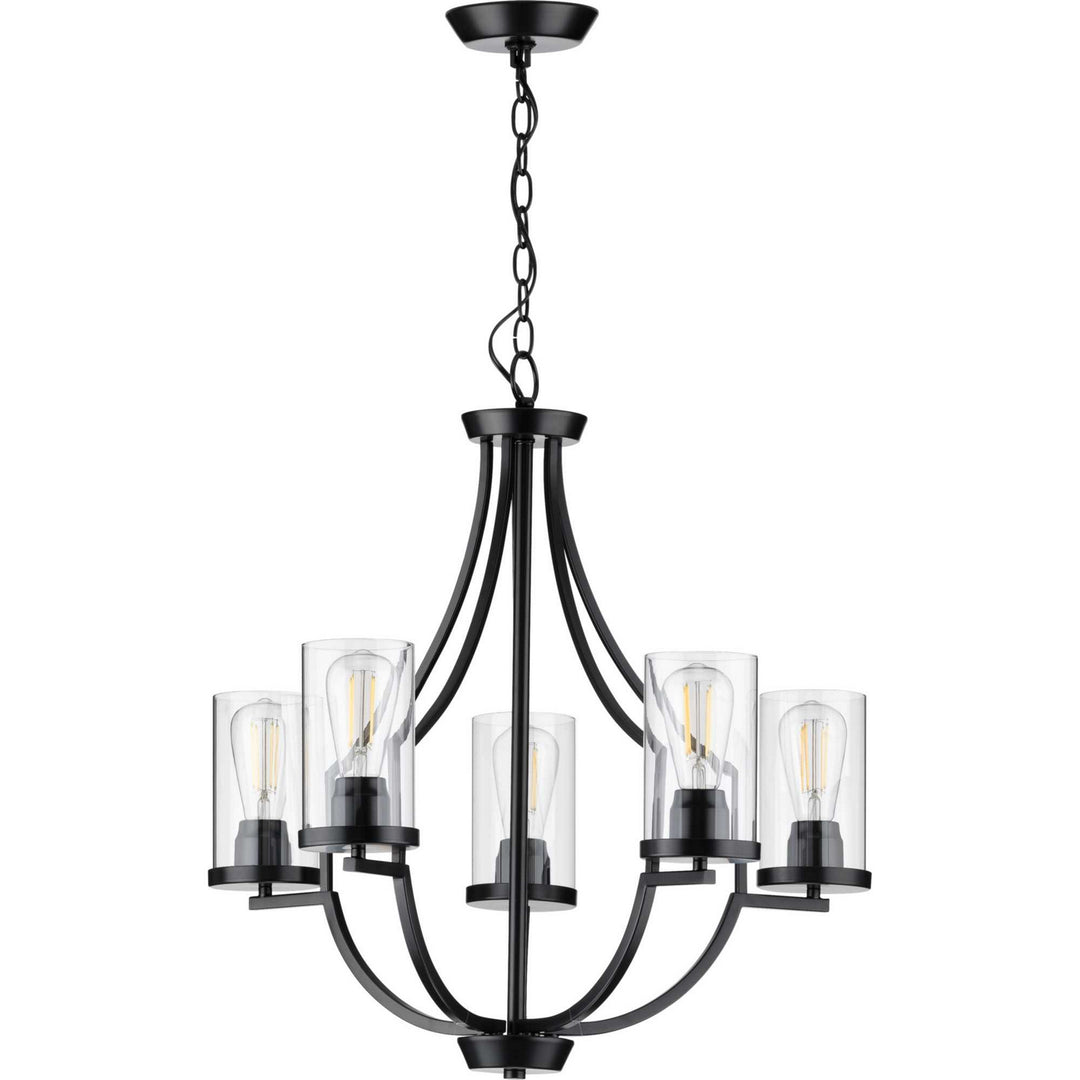 Lassiter Five Light Chandelier in Black - available from The Lighting Shoppe, trusted by Canadian homeowners