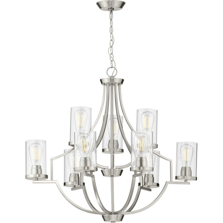 Progress Canada - P400198-009 - Nine Light Chandelier - Lassiter - Brushed Nickel