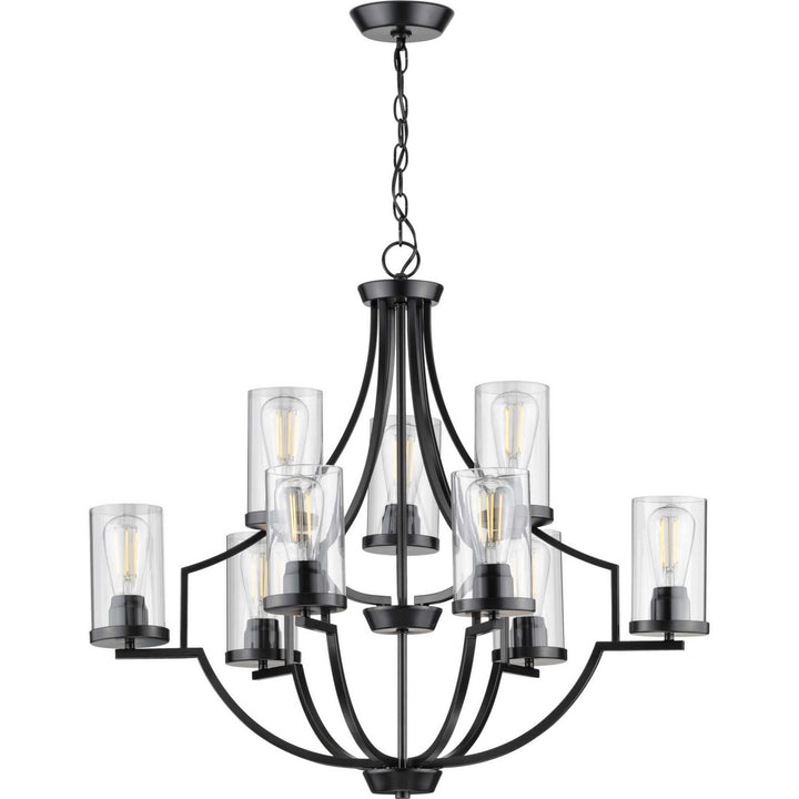 Progress Canada - P400198-031 - Nine Light Chandelier - Lassiter - Black