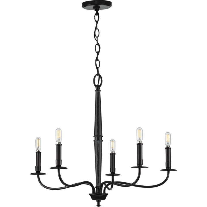 Progress Canada - P400199-031 - Five Light Chandelier - Durrell - Black