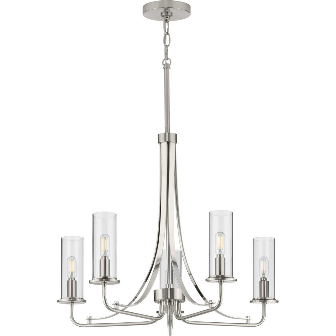 Progress Canada - P400209-009 - Five Light Chandelier - Riley - Brushed Nickel