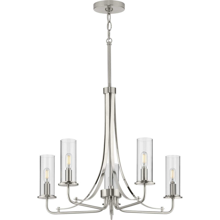 Progress Canada - P400209-009 - Five Light Chandelier - Riley - Brushed Nickel