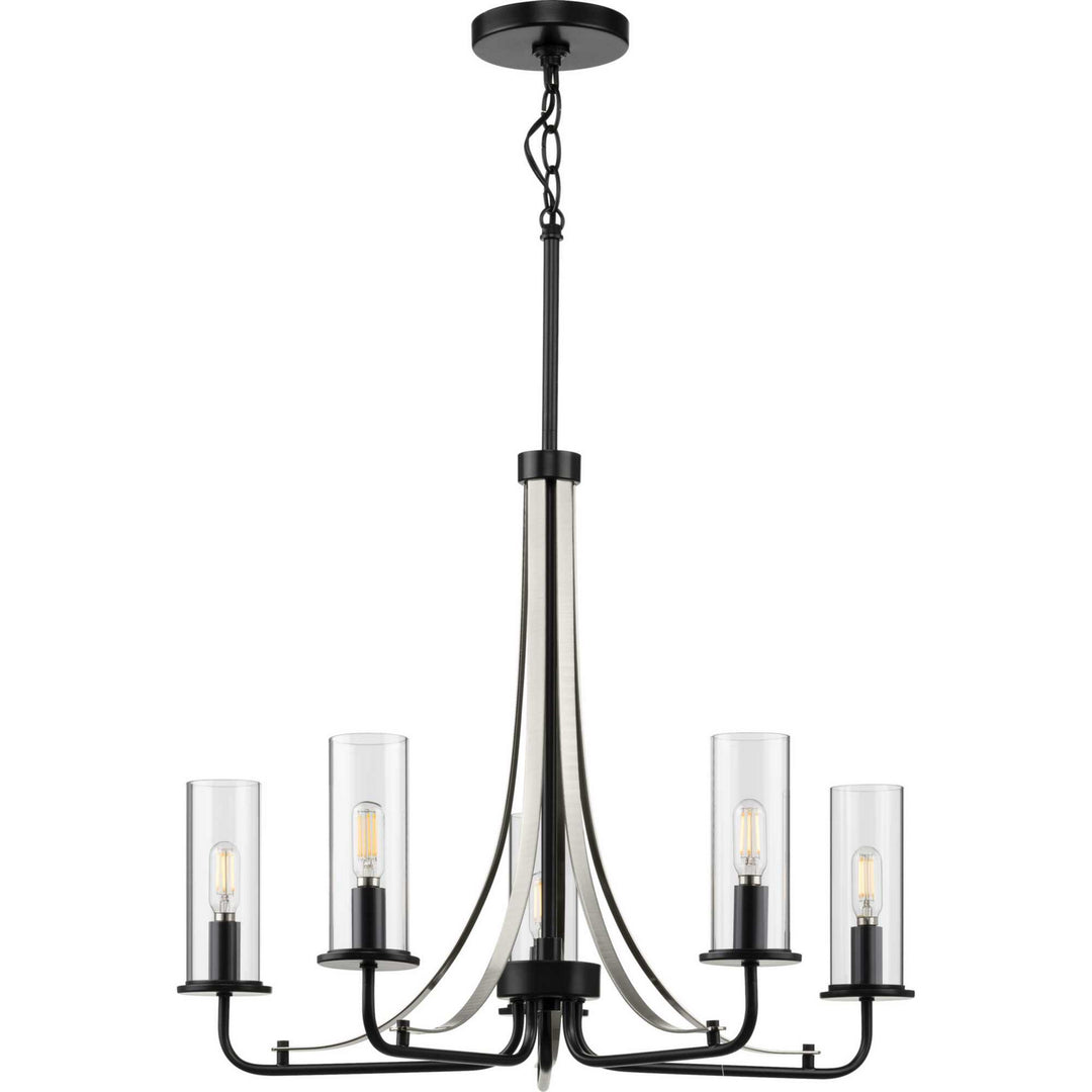 Progress Canada - P400209-031 - Five Light Chandelier - Riley - Black